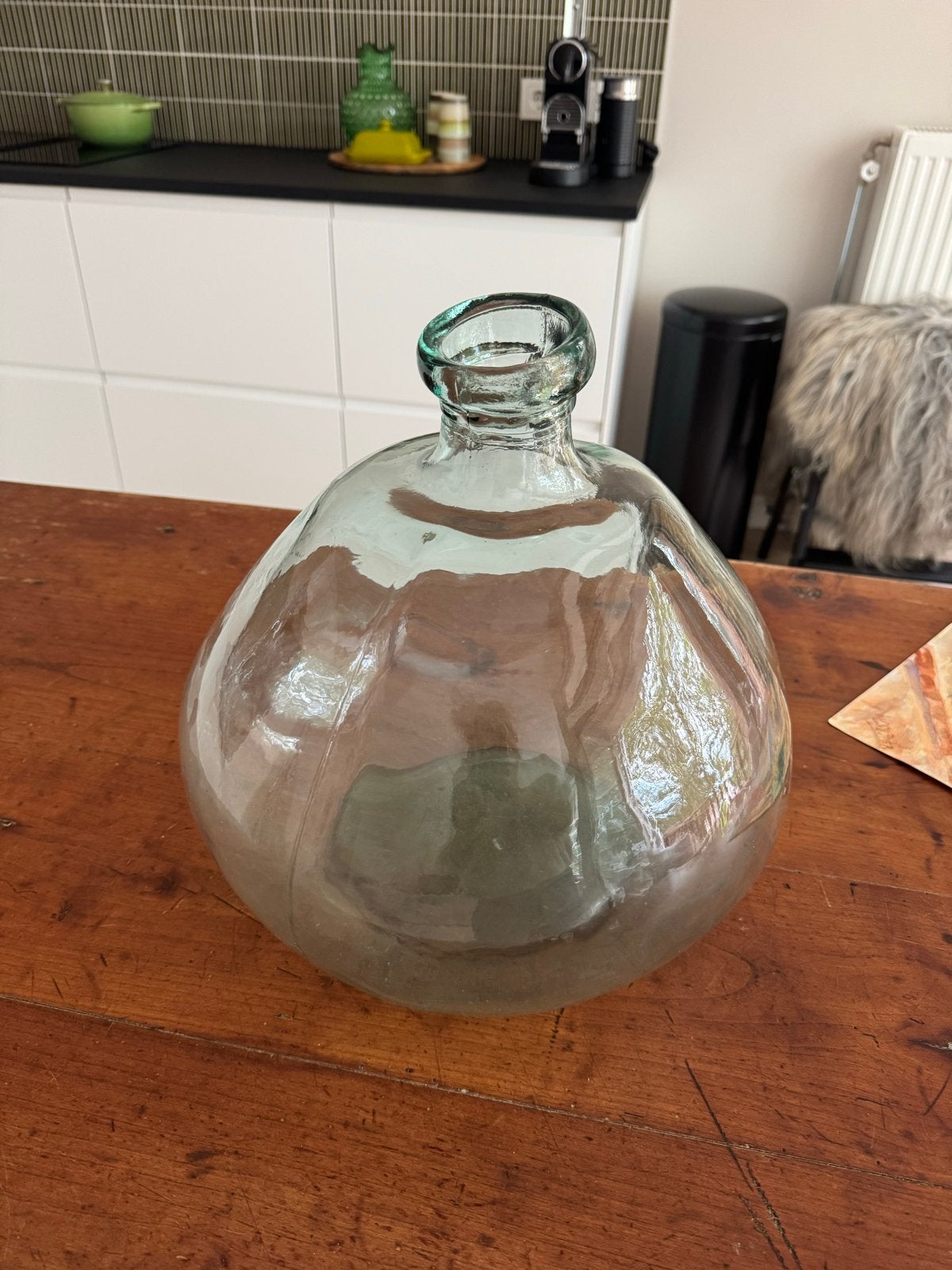Grote glazen fles/kruik - Vintage decoratie, Ophalen