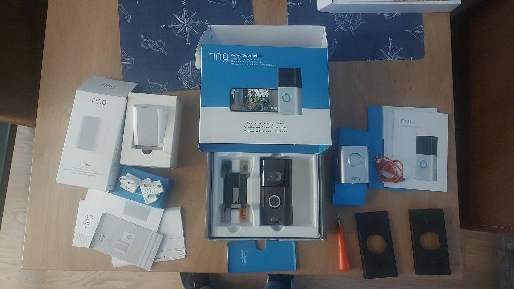 Ring Battery Video Doorbell  3 met chime gen 2, Huis en Inrichting, Deurbellen, Ophalen of Verzenden, Ingebouwde camera, Zo goed als nieuw