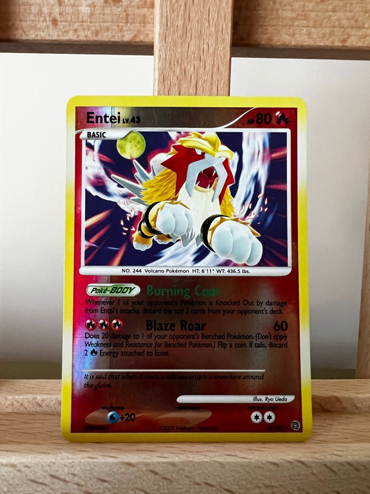 Pokémon Kaart - Entei Lv.43 (SW 4) Secret Wonders reverse, Ophalen of Verzenden, Zo goed als nieuw, Losse kaart