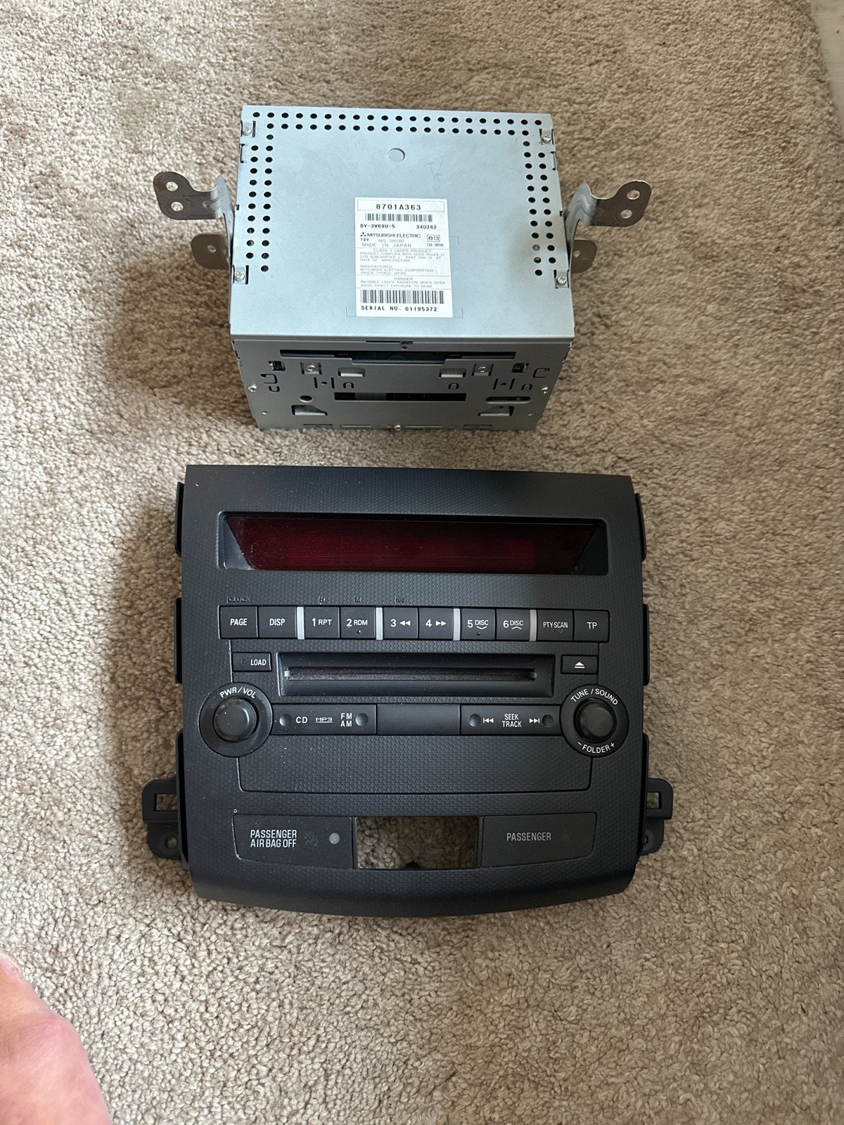 Mitsubishi Outlander Radio CD Speler - Origineel Onderdeel, Ophalen of Verzenden, Gebruikt