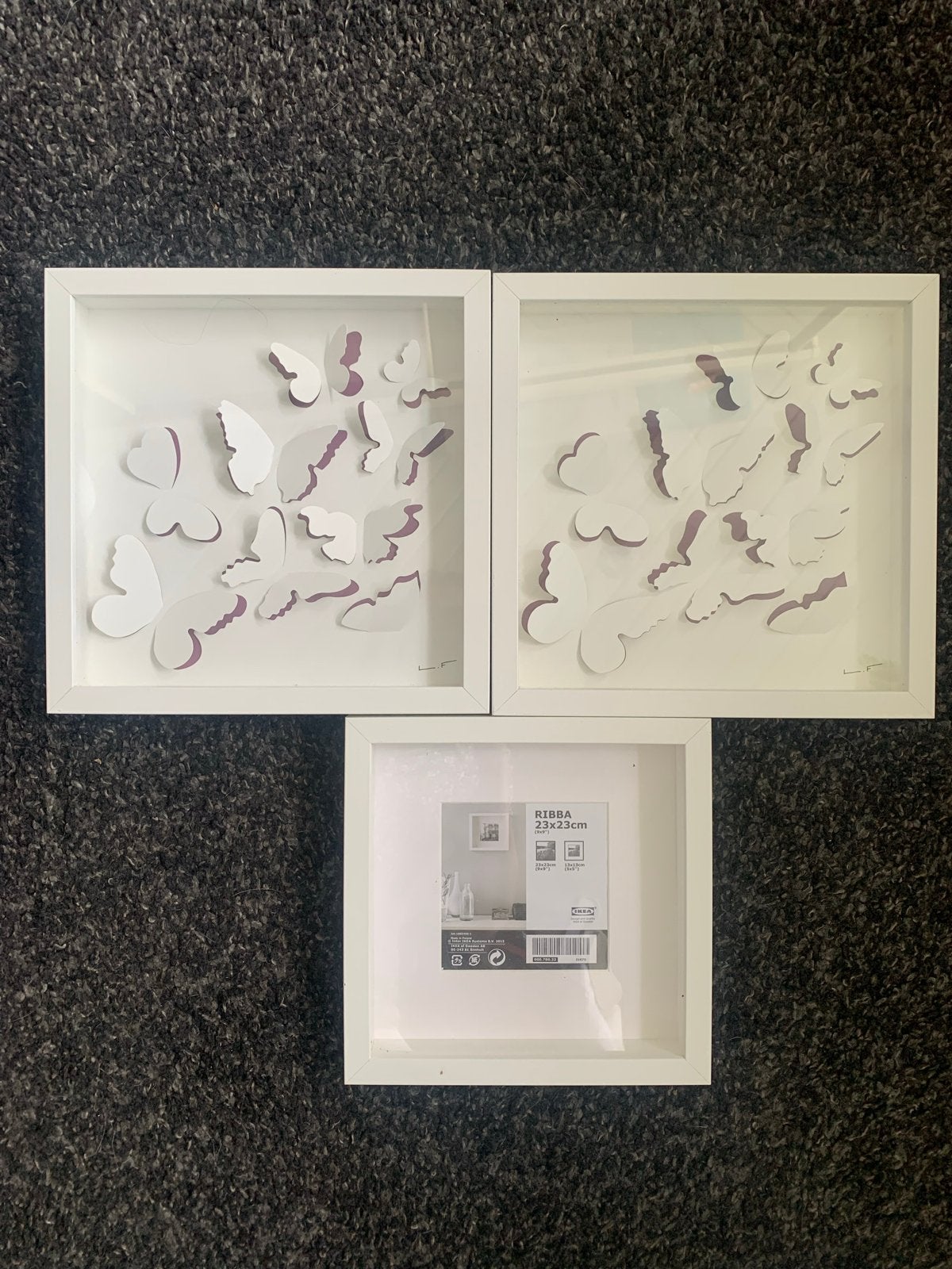 IKEA 3D fotolijsten vlinders - olimda en ribba lijsten, Handgemaakt, Ophalen of Verzenden, Zo goed als nieuw, Fotolijst
