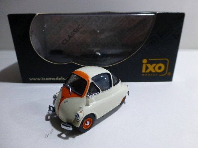 IXO CLC067 Iso Isetta 1953 oranje met wit, Ophalen of Verzenden, Zo goed als nieuw, Auto, Overige merken