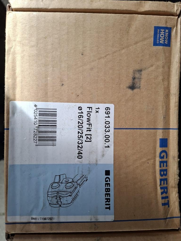 Te koop:geberit flowfit persbek, Ophalen, Nieuw