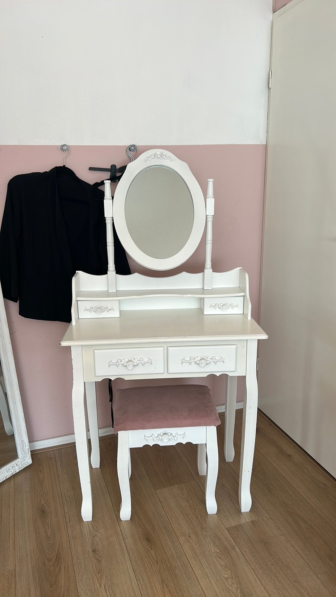 Make up tafel met krukje, Ophalen, Barok, 50 tot 100 cm, Zo goed als nieuw