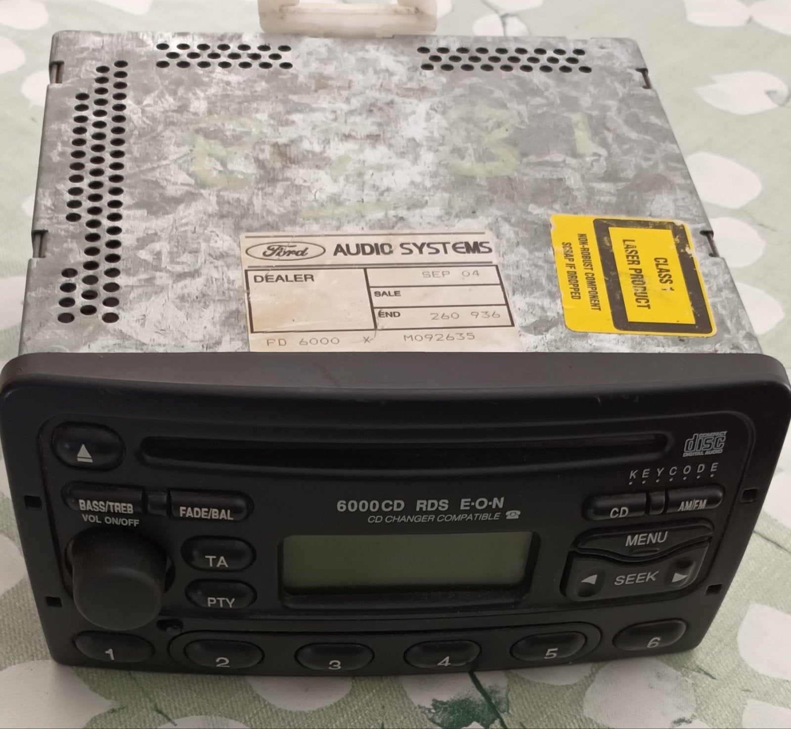 Ford 6000CD RDS E-O-N autoradio met CD-speler, Auto diversen, Autoradio's, Ophalen of Verzenden