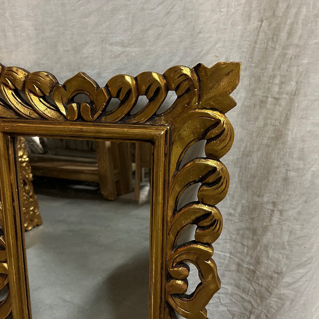 barok spiegel goud met lijst 60 x 40 cm - Gratis Bezorgd, TTM Wonen, Meubels – (Perzische) Tapijten en Woonaccessoires, Minder dan 50 cm