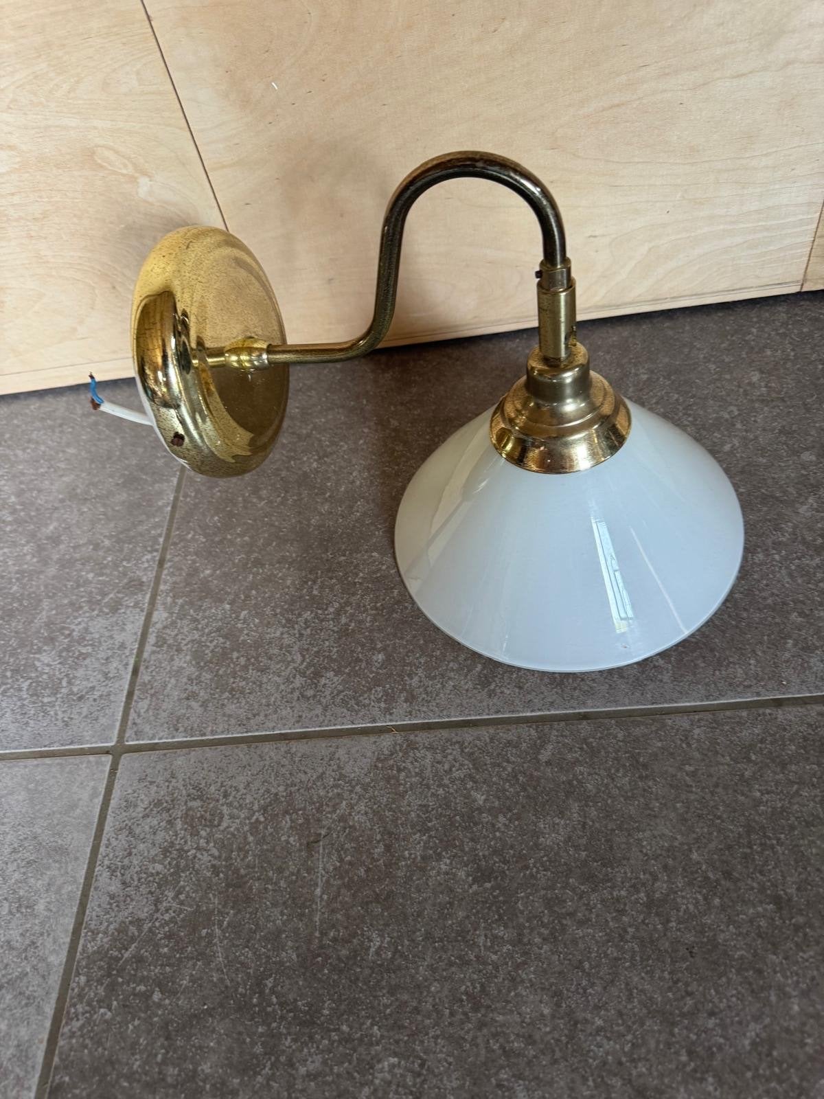 Vintage Ikea Karolina wandlamp - Jaren '80/'90, Gebruikt, IKEA, Glas, Goud
