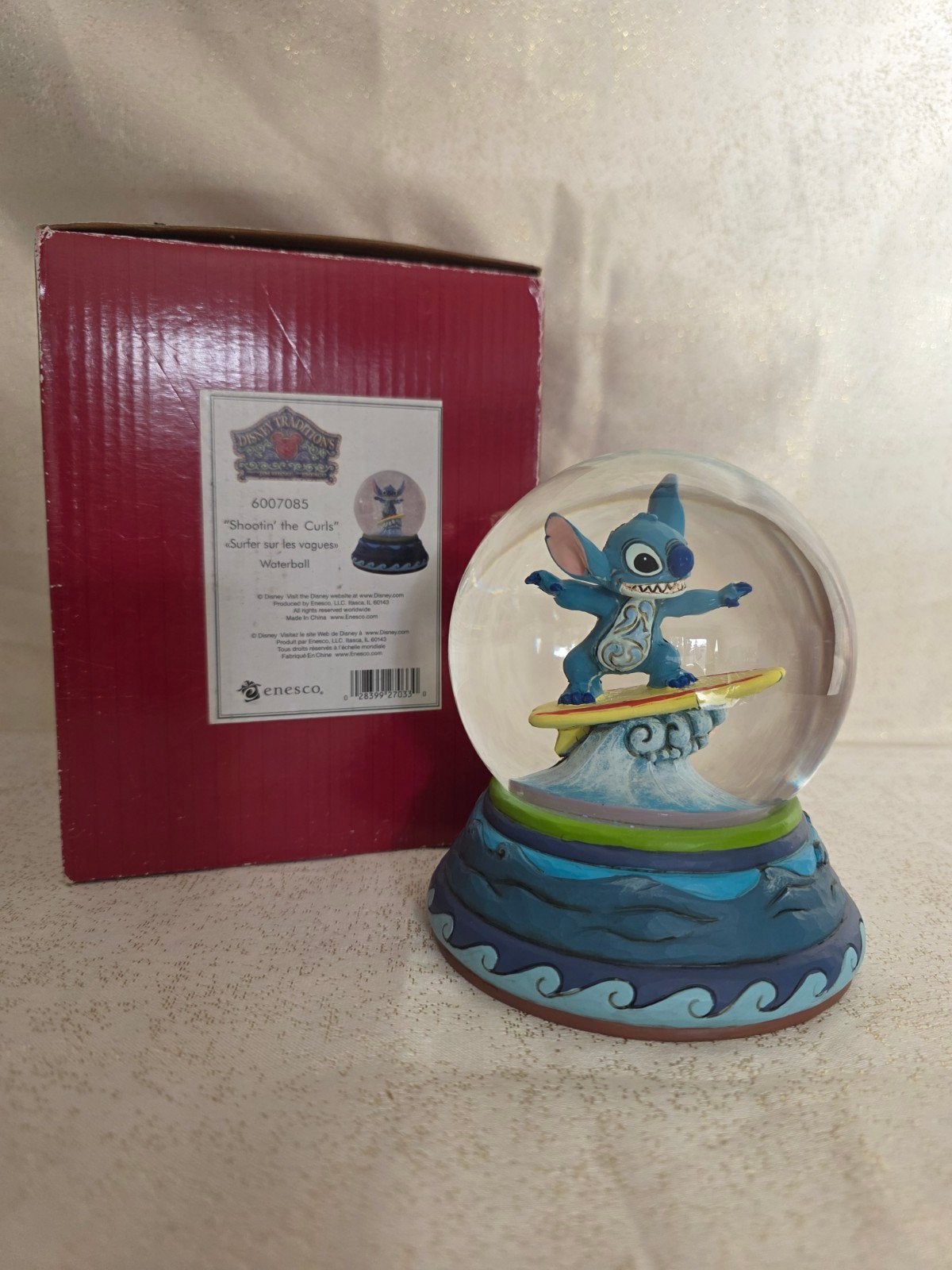 Disney Stitch Sneeuwbol - Surfer Stitch Waterbal