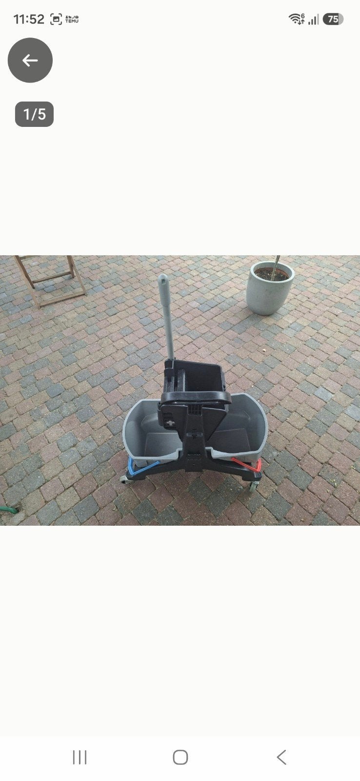 Numatic dweilkar, Ophalen