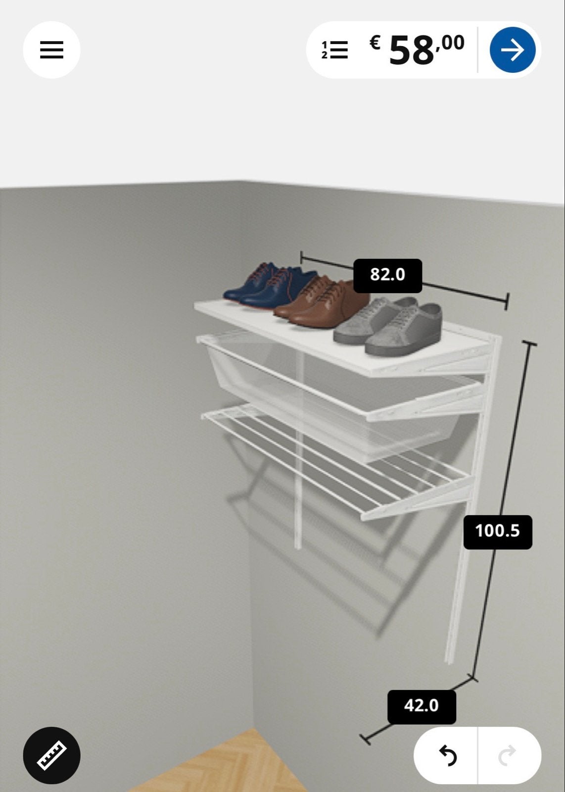IKEA Boaxel wandsysteem - Ideaal voor boven de wasmachine!, Ophalen, Gebruikt