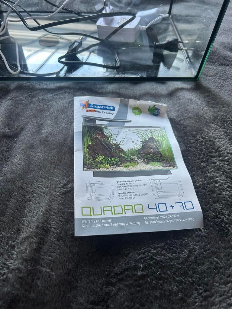 Aquarium superfish quadro 40 pro, Ophalen, Zo goed als nieuw, Leeg aquarium, Superfish