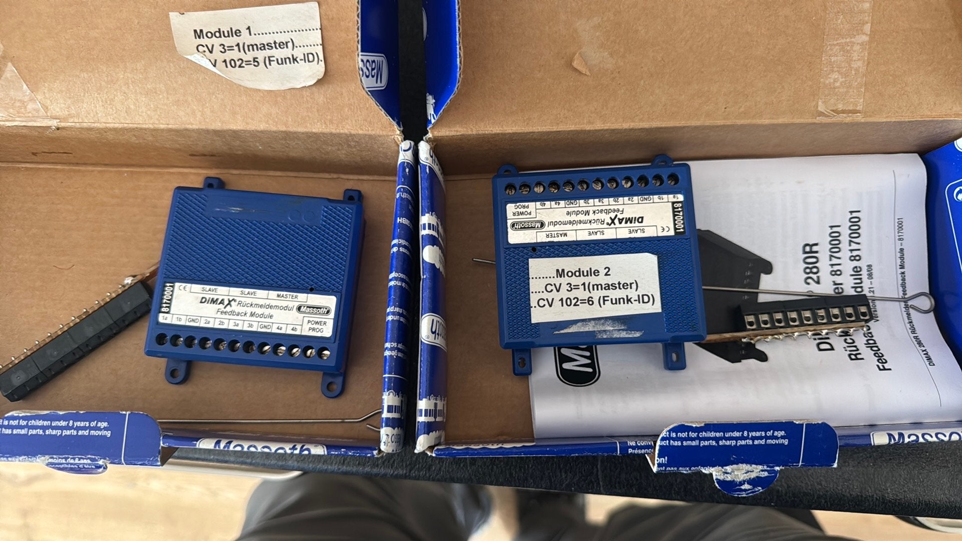 2x Massoth 8170001 DiMAX Rückmeldemodule met RC Zender, Ophalen of Verzenden, Gebruikt