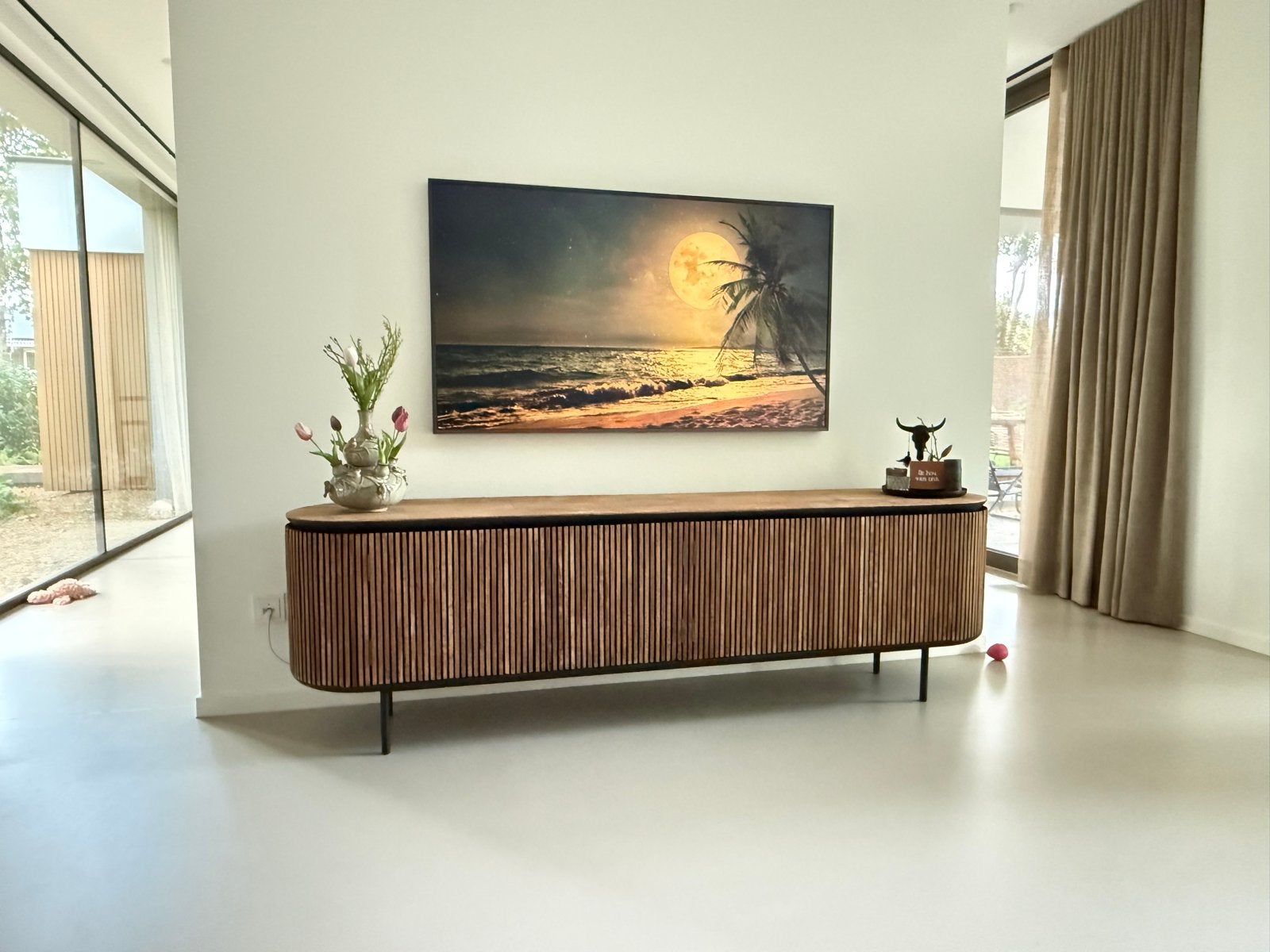 Samsung The Frame 55 inch LCD Smart TV met Zwarte Lijst, Ophalen, 100 Hz, Samsung, 100 cm of meer