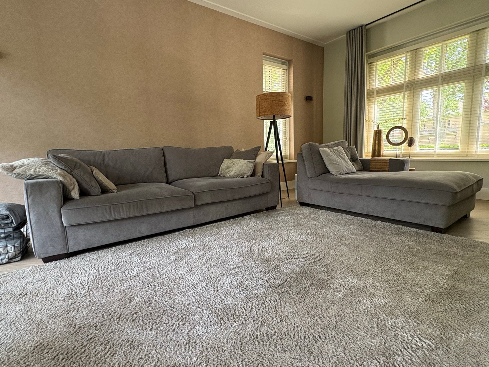 BOCX Interiors bank en chaise longue, Ophalen, Gebruikt, Stof