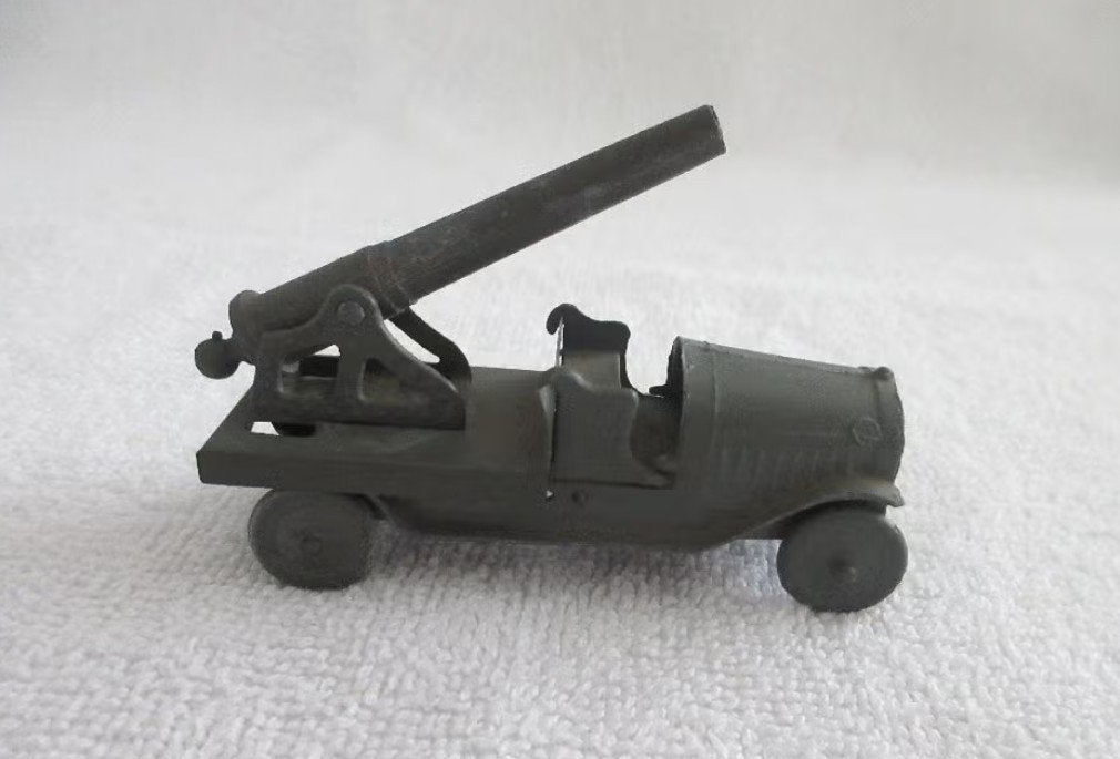 Zeldzaam 1930 Metal WW1 Military Howitzer Army Truck France, Ophalen of Verzenden