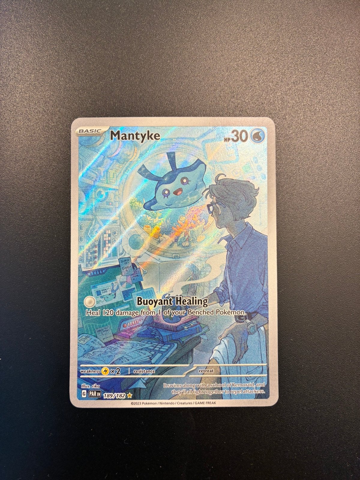 Pokemon TCG: Mantyke IR | Paradox Rift | 189/182, Ophalen of Verzenden, Nieuw