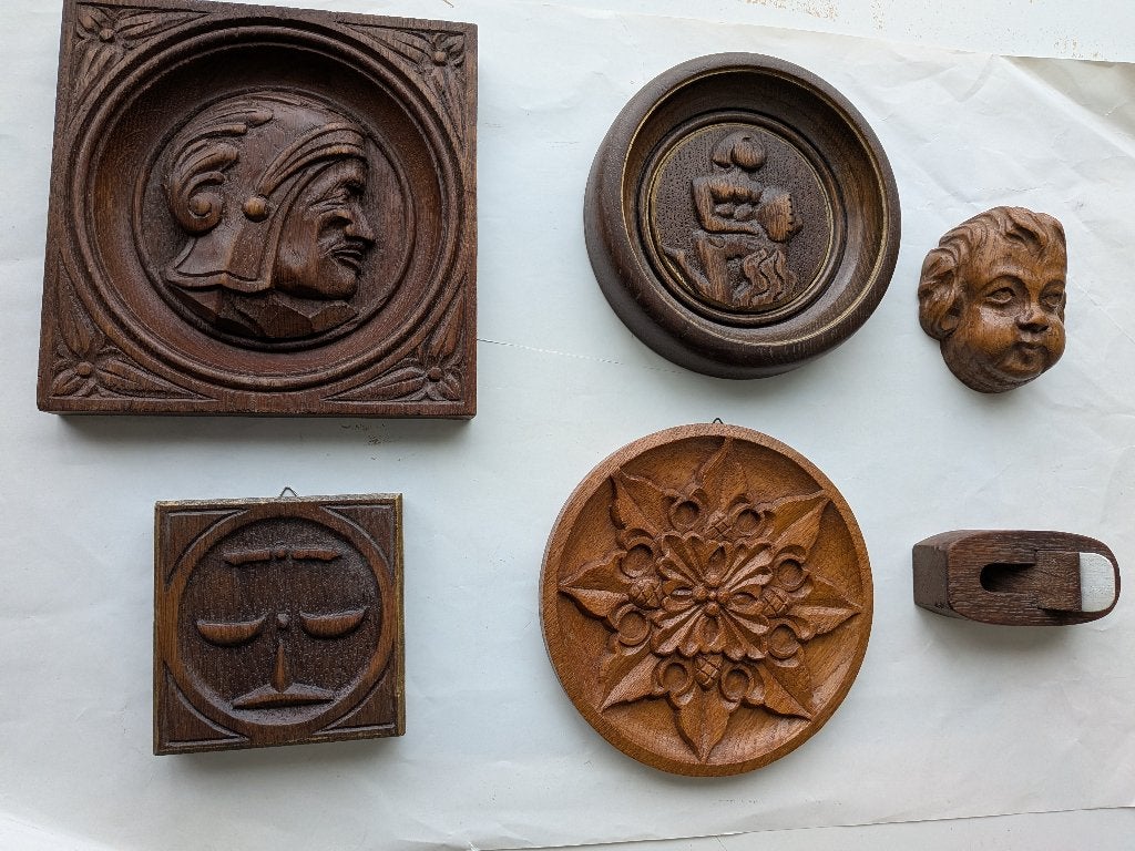 Houtsnijwerk, diverse, Houtsnijwerk, Handgemaakt, Ophalen of Verzenden, 20 - 50 cm