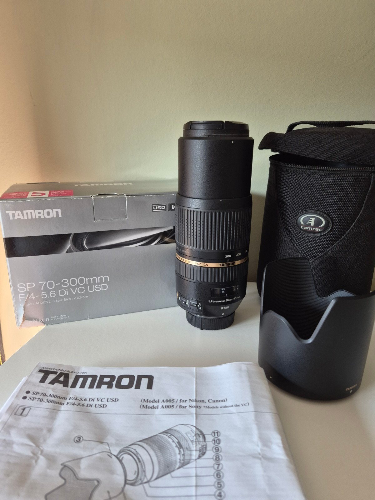 Tamron SP 70-300mm F/4-5.6 Di VC USD, Ophalen, Zo goed als nieuw, Telelens