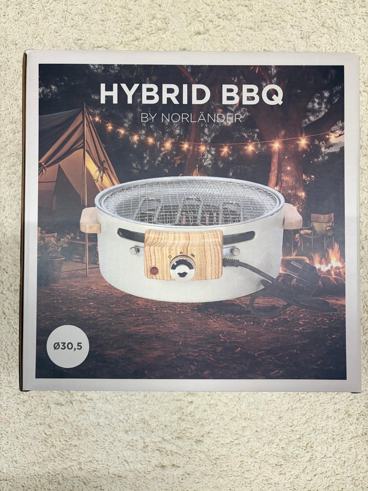 Norländer Hybrid BBQ - Elektrisch en Houtskool Grill, Ophalen of Verzenden, Nieuw