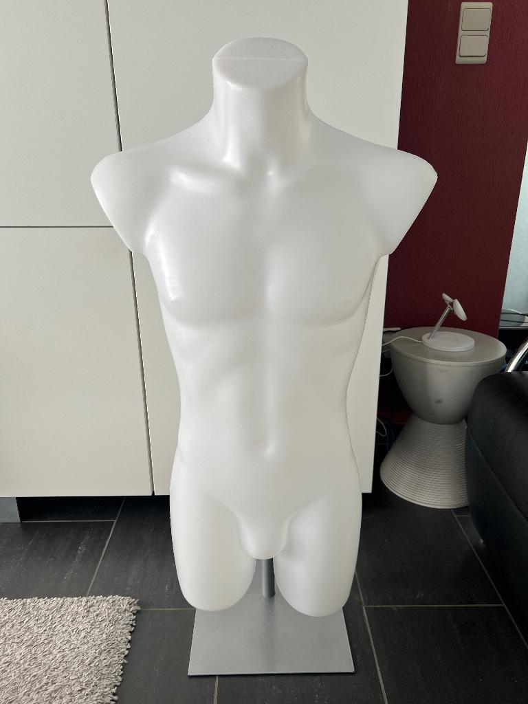 Heren torso paspop wit verstelbare voet, Ophalen of Verzenden, Zo goed als nieuw, Bleijenberg