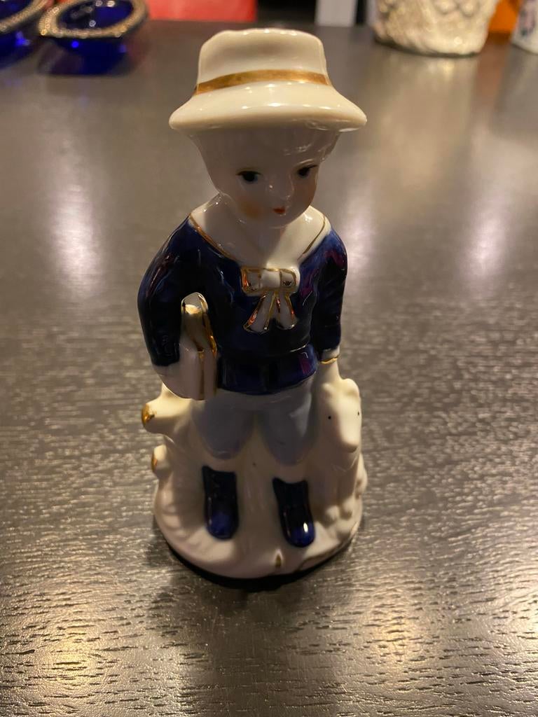 Vintage Porseleinen Beeldje Matroos Jongen, Ophalen of Verzenden, Zo goed als nieuw, Mens
