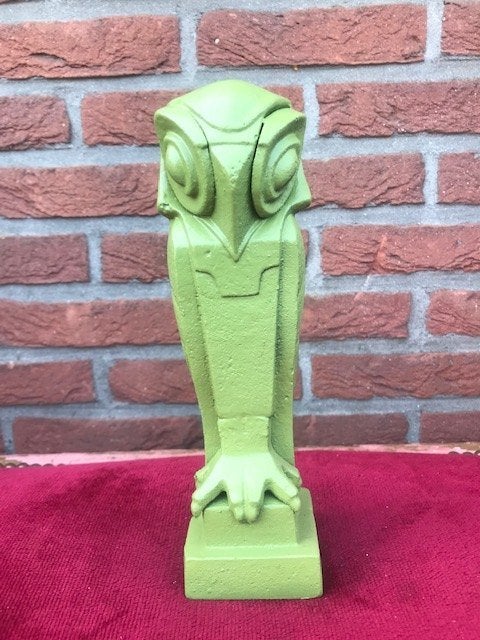 gietijzeren beeld, gestileerde uil, Verzamelen, Beelden en Beeldjes, Ophalen of Verzenden, Zo goed als nieuw, Dier