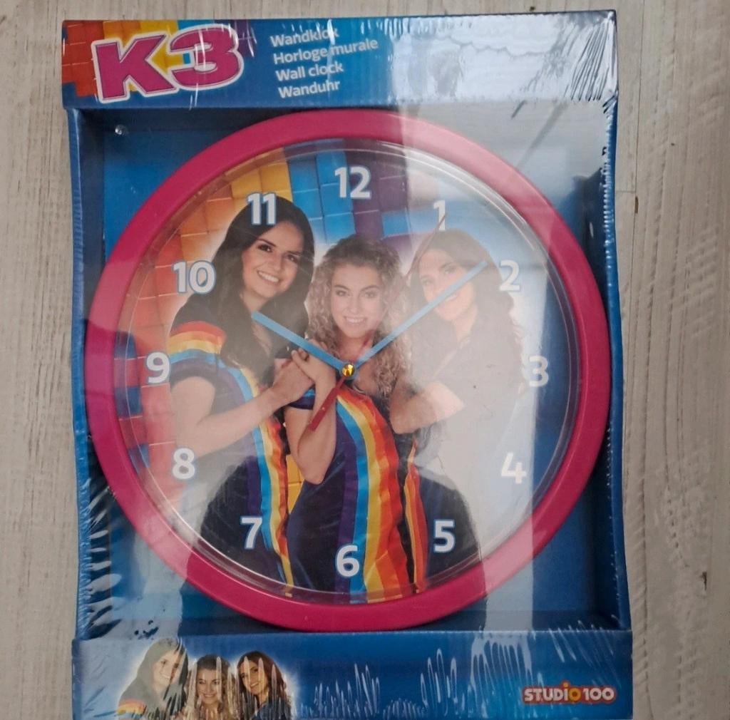 Nieuwe k3 wandklok., Ophalen of Verzenden, Nieuw