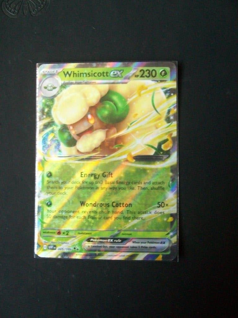 4307: Nieuwe Pokemonkaart WHIMSICOTT EX HP 230 (005/086), Verzenden, Nieuw, Losse kaart, Foil