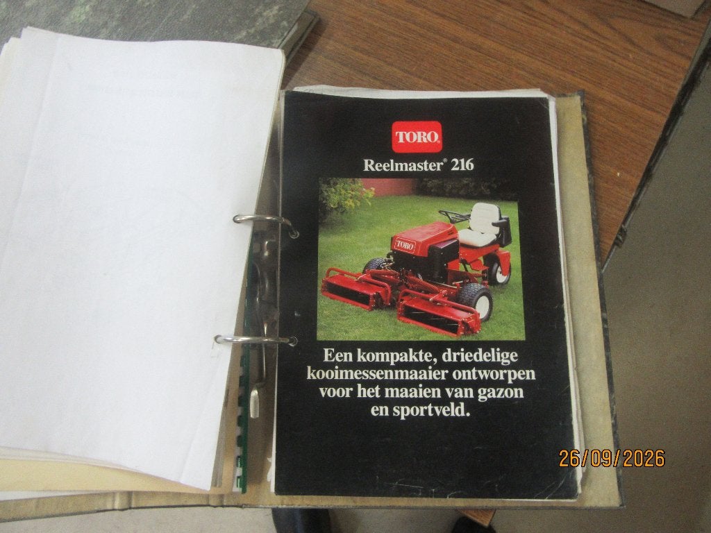grasmaaier gazonmaaier  micro fiches  handleidingen    Toro, Ophalen