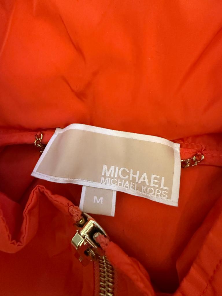 Oranje Michael Kors jasje met korte mouw, maat M, Ophalen of Verzenden, Gedragen, Maat 38/40 (M), Oranje