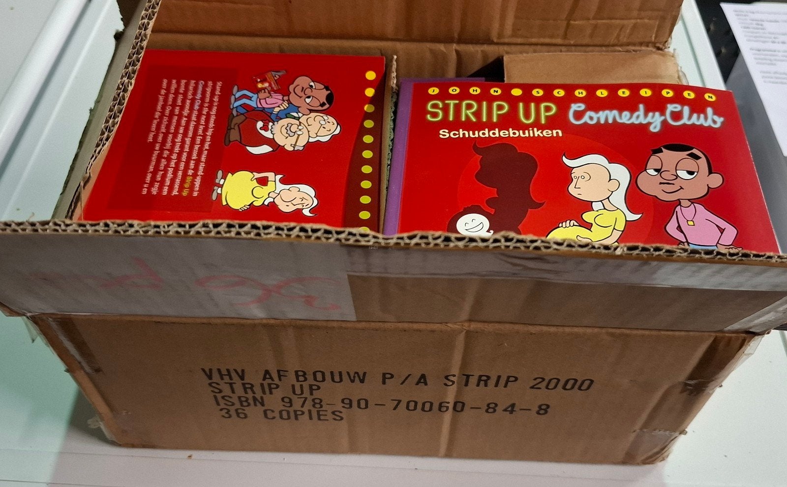 partij 36 stuks Strip Up Comedy Club - Schuddebuiken (Nieuw), Strip2000, Nieuw, Ophalen of Verzenden, Strip2000