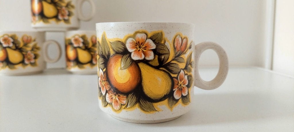 6 Vintage Doverstone Staffordshire mokken beker Jaren 70, Eu, Overige merken, Eu, Ophalen of Verzenden