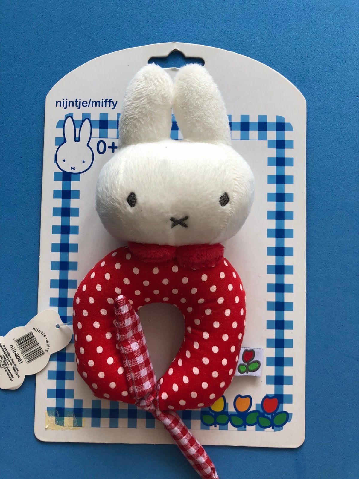 Nijntje/Miffy Rammelaar - Rood met witte stippen nieuw, Ophalen of Verzenden, Nieuw, Rammelaar