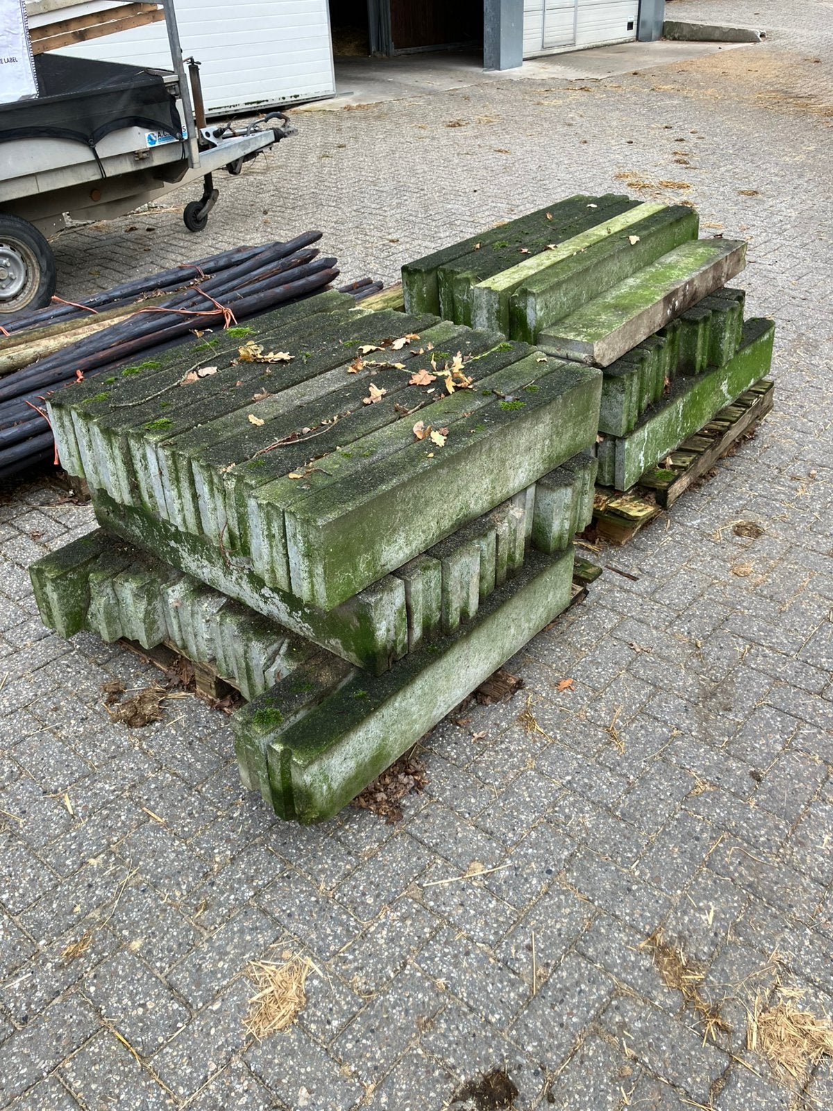 Stoepranden en boompalen, Ophalen, Zo goed als nieuw, 180 tot 250 cm, Palen