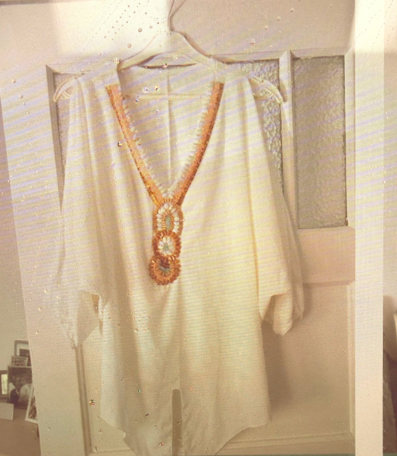 Boho tuniek met mooie versiering, L / xl, Kleding | Dames, Verzenden, Zo goed als nieuw, Maat 42/44 (L), Meerkleurig