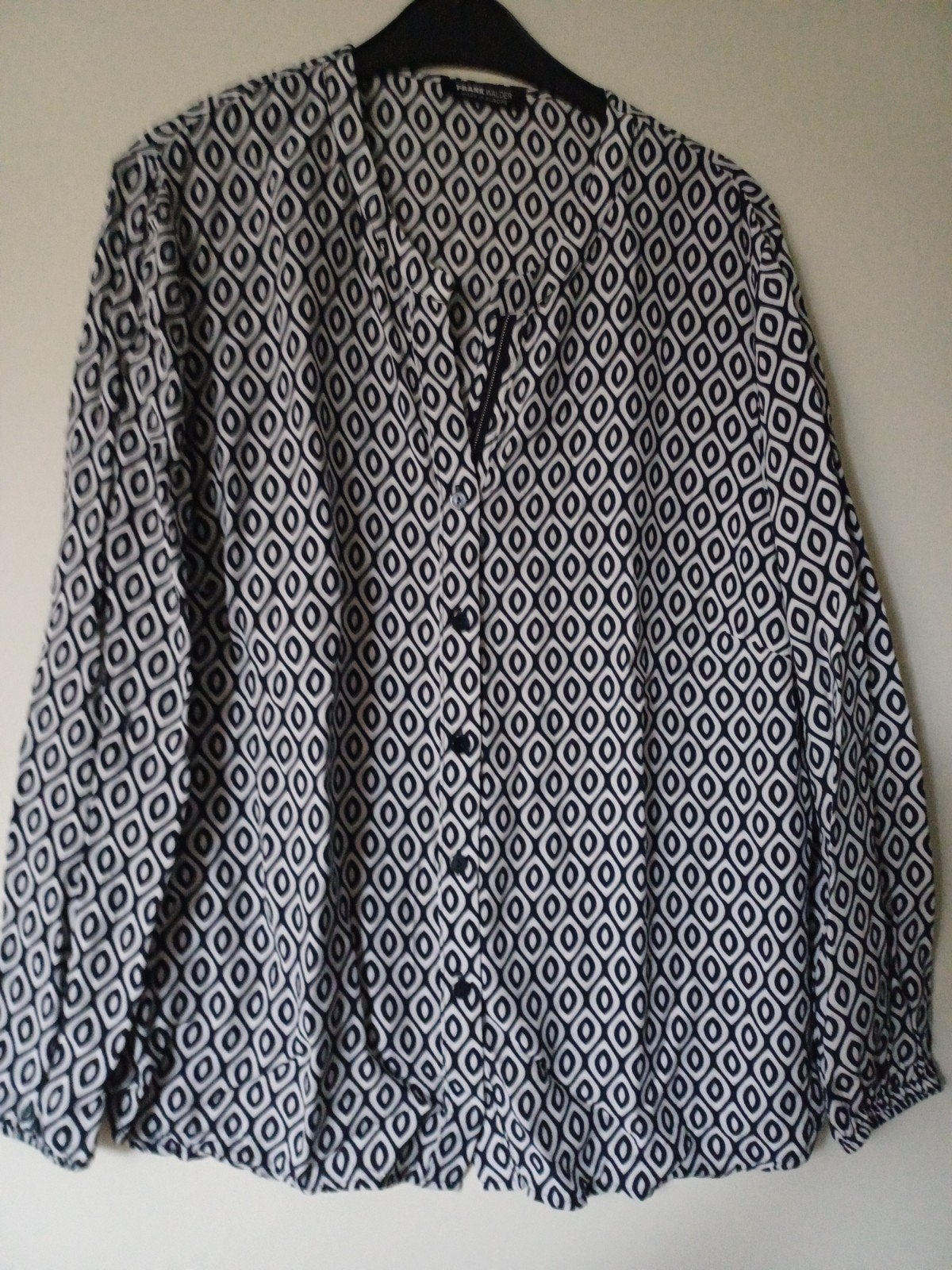 blauw/ wit blouse, mt 42, Frank Walder nieuw, Blauw, Maat 42/44 (L), Nieuw, Ophalen of Verzenden
