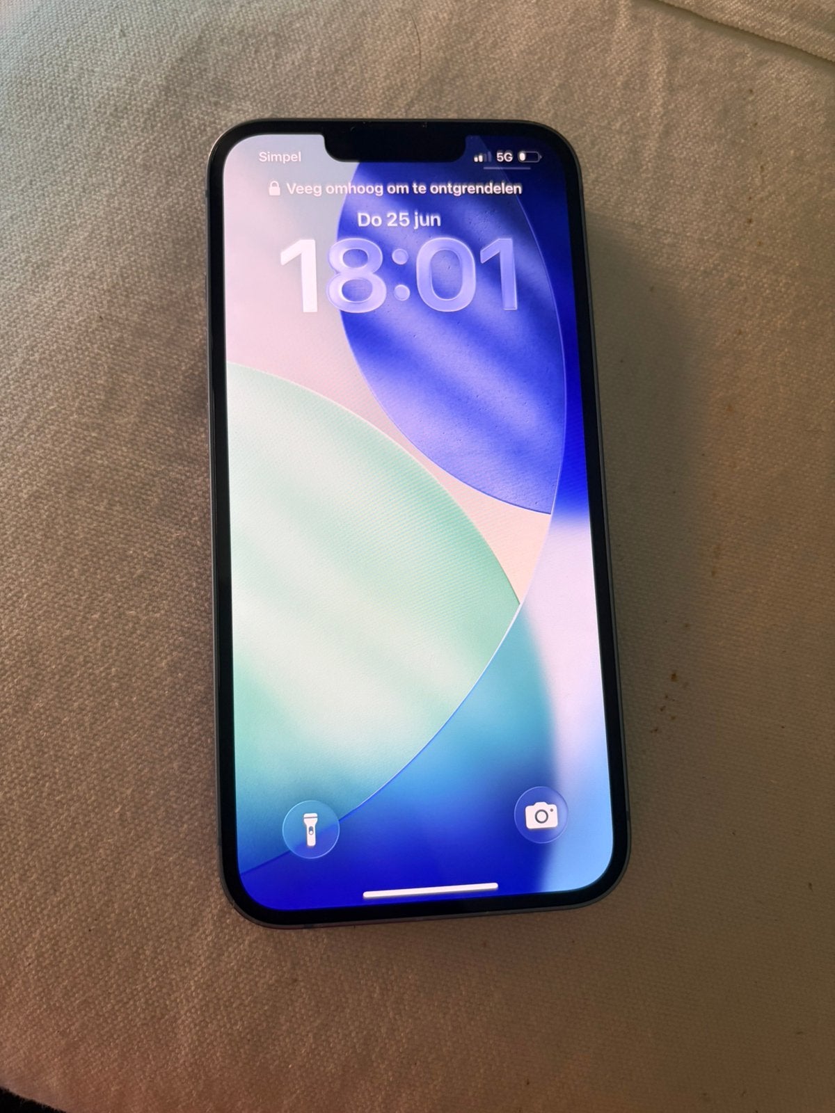 Iphone 14 blauw E-Sim, Ophalen of Verzenden, Zo goed als nieuw, Blauw, Overige systemen