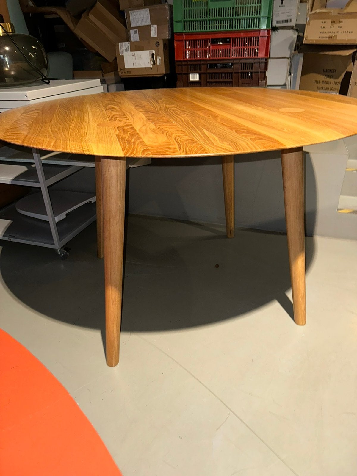 Eiken eettafel, Huis en Inrichting, Ophalen, 100 tot 150 cm, 50 tot 100 cm, Zo goed als nieuw