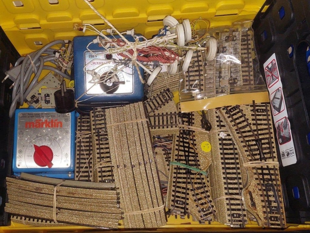 grote partij Märklin H0 treinen en toebehoren, wisselstroom, Ophalen, Wisselstroom, Locomotief, Nieuw
