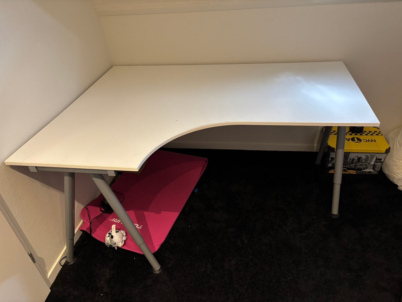 Ikea hoekbureau wit, Huis en Inrichting, Bureaus, Ophalen, 160 cm, Gebruikt, 120 cm