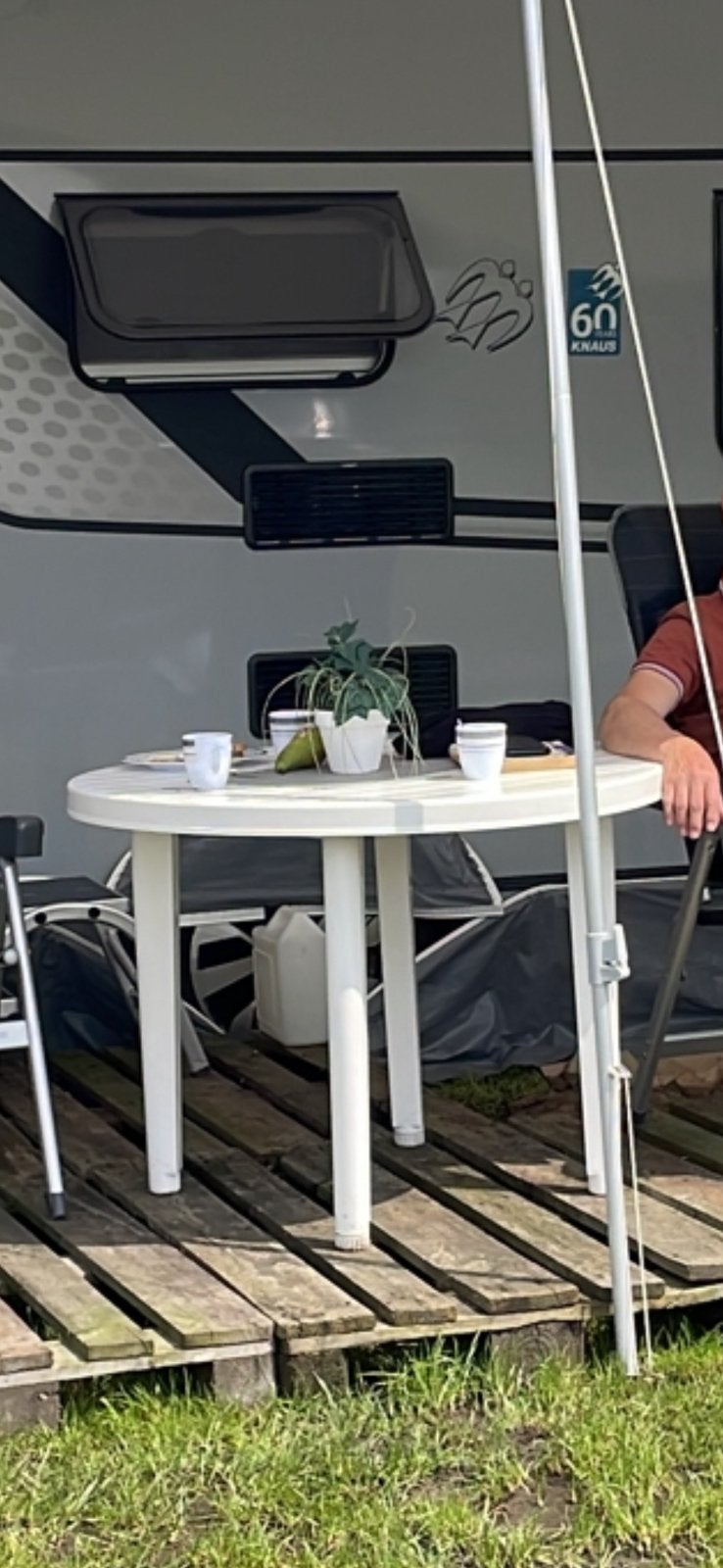 Kunsstof tafel wit, Ophalen, Gebruikt, Overige typen, Minder dan 2 meter
