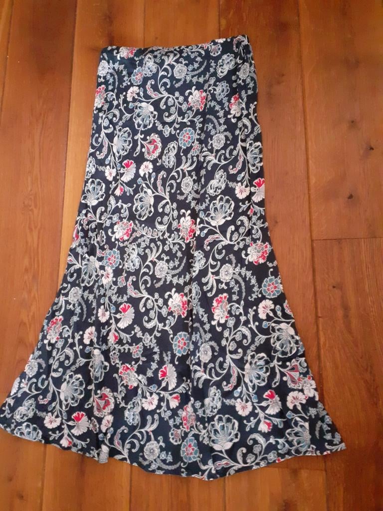 Lange rok met bloemenprint, indigo collection, Ophalen of Verzenden
