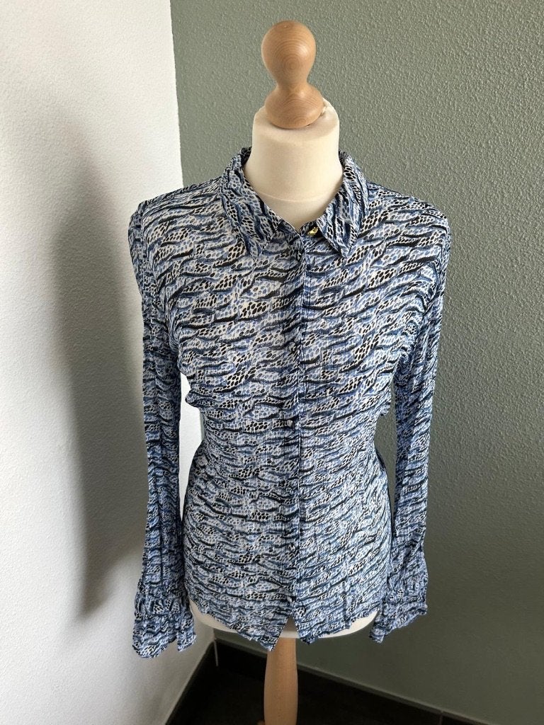Fabienne Chapot maat 40 blauwe Philia blouse 182