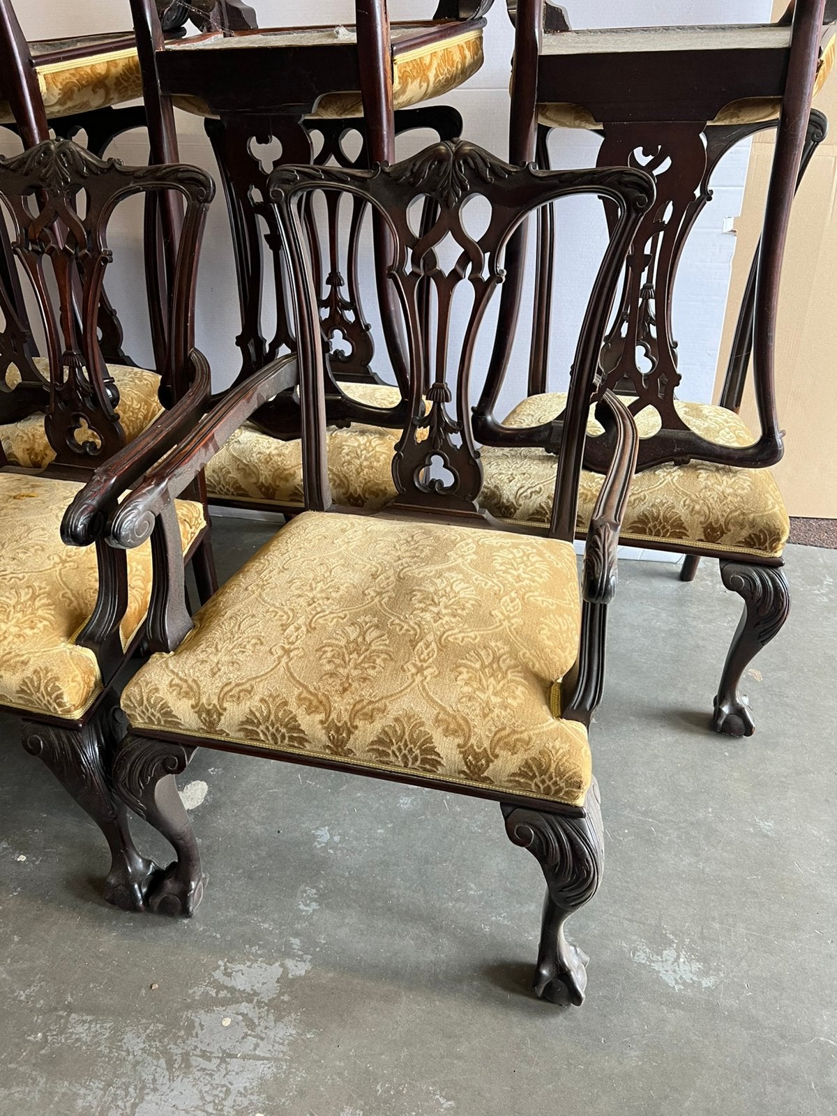 Chipendale eetkamer stoelen set, Antiek en Kunst, Ophalen