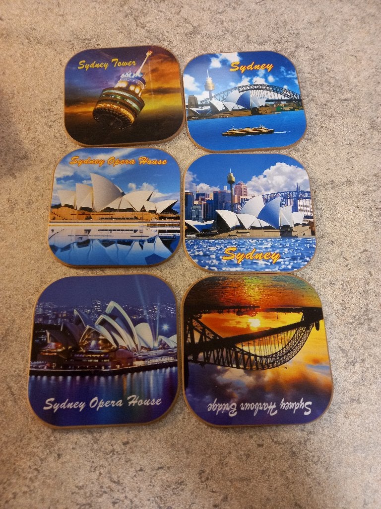 onderzetters uit australie sydney, Ophalen of Verzenden, Glasonderzetter, Nieuw, Met opbergdoos