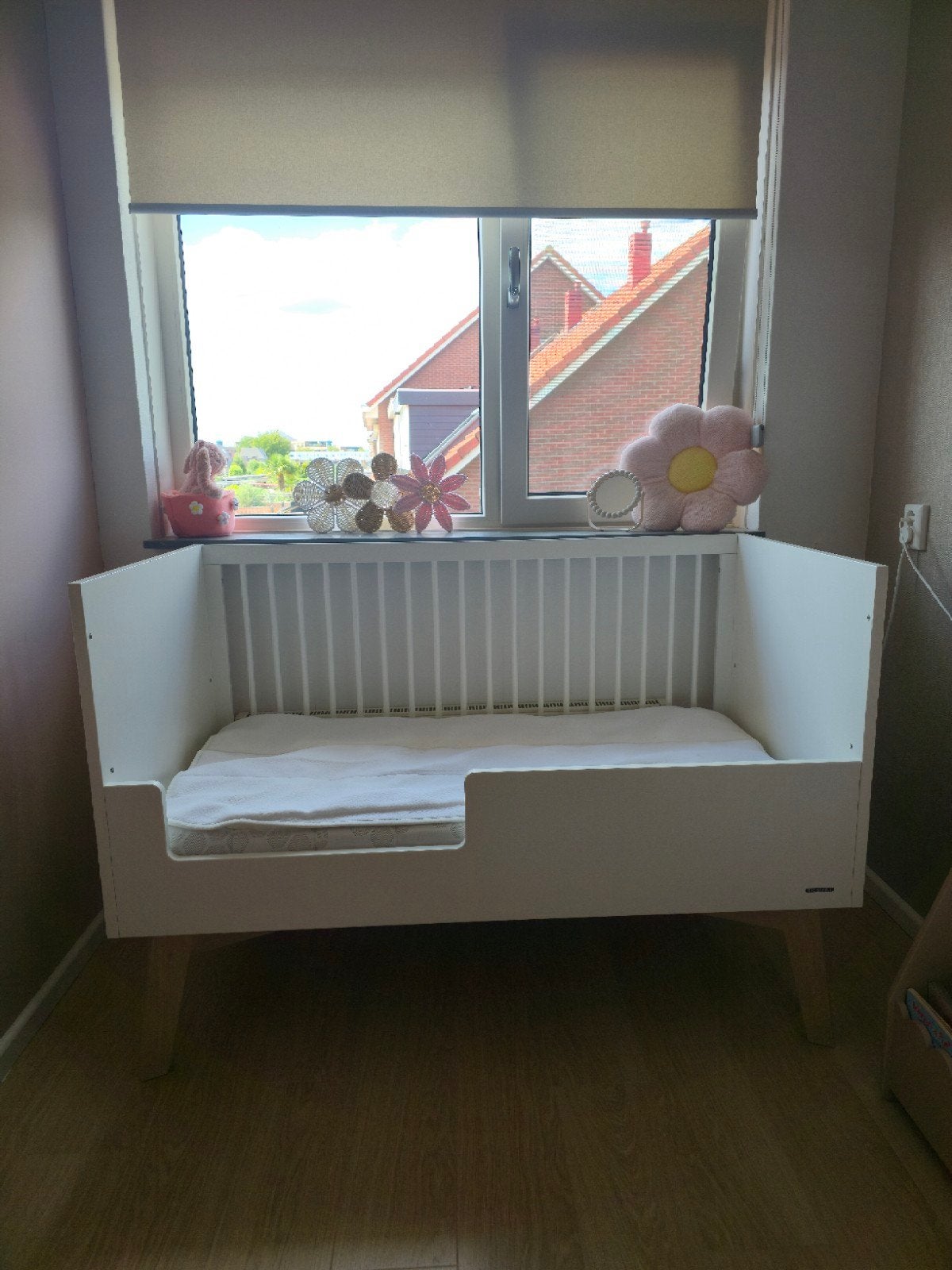 Ledikant/peuterbed kidsmill sixties wit 140x70, Ophalen of Verzenden, Gebruikt, Ledikant