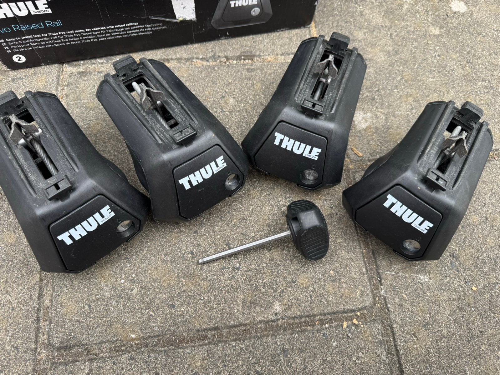 Thule Evo Raised Rail voeten - 710400, Auto diversen, Dakdragers, Ophalen, Gebruikt