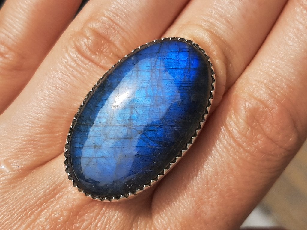 Vanoli Opmerkelijke 925 zilveren ring labradoriet maat 17,75, Sieraden, Tassen en Uiterlijk, Ringen, Daiva1973@hotmail.com, Vanoli