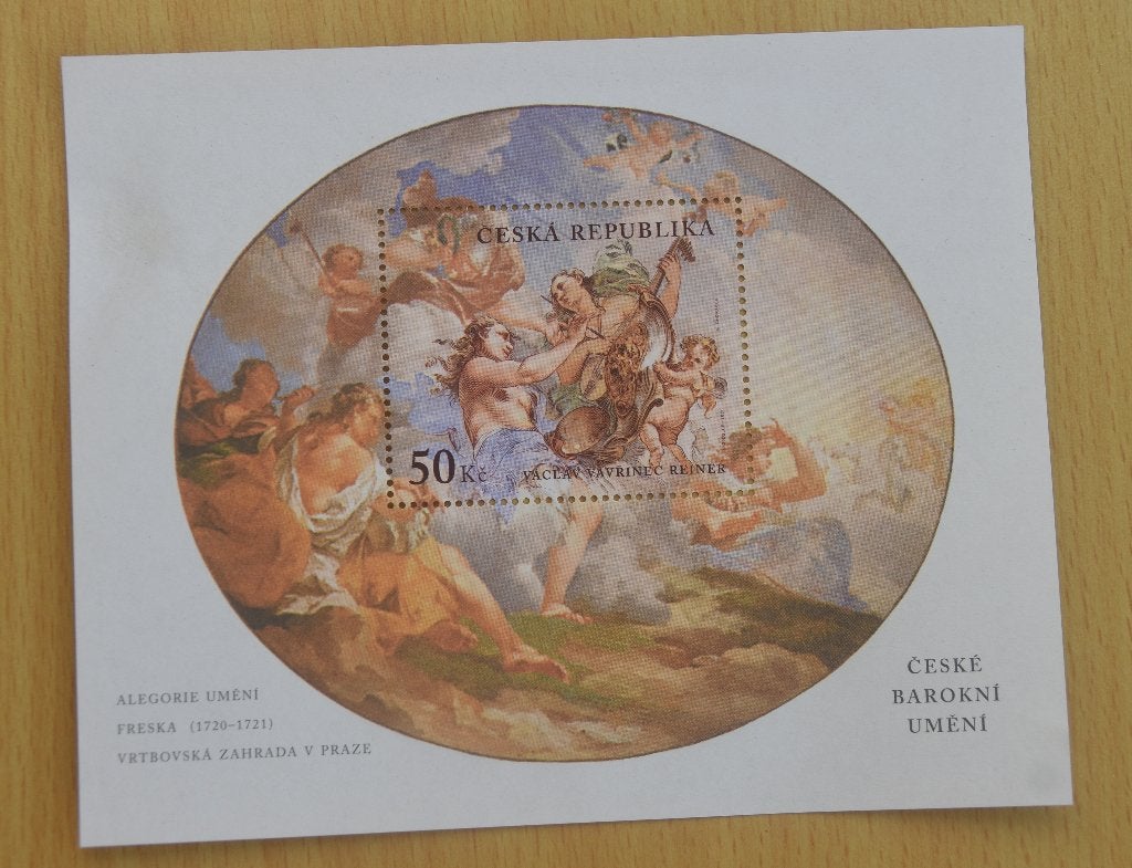 Postzegel fresco Václav Vavrinec Reiner Barok Tsjechië, Verzenden, Postfris, Overige thema's