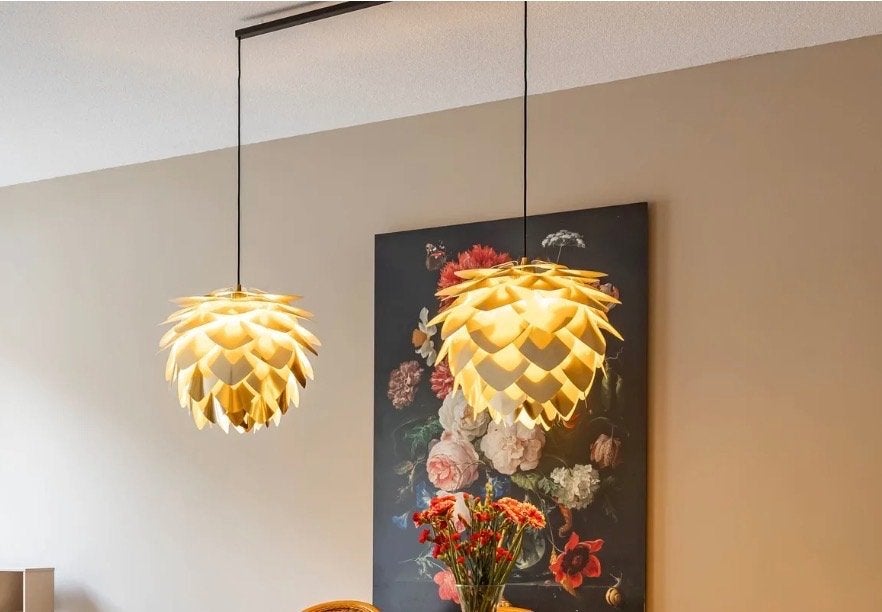 2x Umage silvia medium lampenkap brons / goud, Ophalen, Kunststof